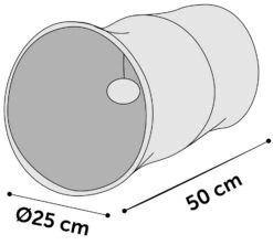 Flamingo Tunnel Pour Chat Noir/blanc 50cm Dia.25cm -Pet Market Soldes 1336bf89ba72e545ee58e27419ff67e1b53b76222d6f871ea4e17437304ae181