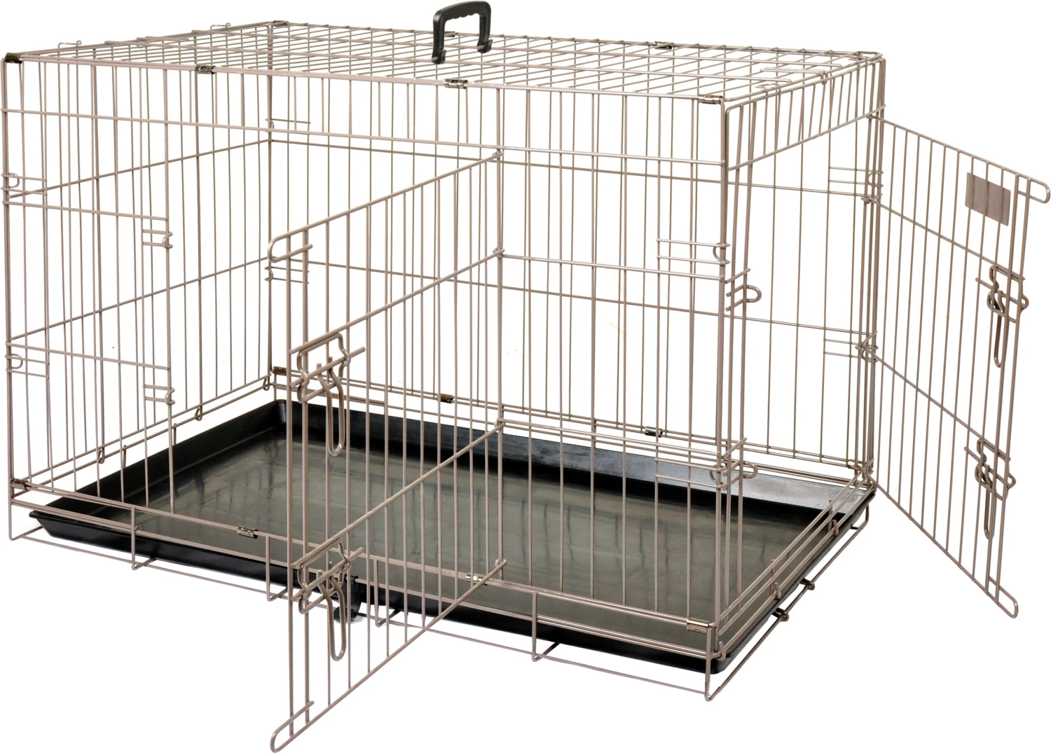 Flamingo Cage Pour Chien Ebo Taupe L 56x92x64cm 5 Flamingo Cage Pour Chien Ebo Taupe L 56x92x64cm – Image 5