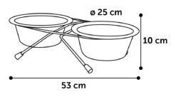Flamingo Gamelle Pour La Nourriture Et L'eau Set + Support Arjun Inox 25cm 2500ml -Pet Market Soldes 2101011f3c5e0452d66c902e8e1e9cc5c93c7277da8f6632c512061b48ebc6fa