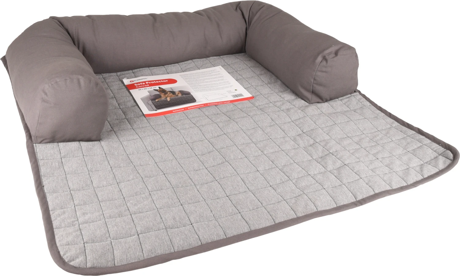 Flamingo Protection De Canapé Conrad Gris 90x90x16cm 2 Flamingo Protection De Canapé Conrad Gris 90x90x16cm – Image 2