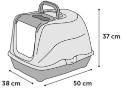 Flamingo Bac à Litière Loki Gris M 38x50x37cm -Pet Market Soldes 49e1ac73037200553ca0dc4db6d4c4f14175e8944513cc159c46488f58b8c0c4