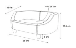 Flamingo Sofa Emerald Vert S 56x39x23,5cm 7 Flamingo Sofa Emerald Vert S 56x39x23,5cm -Pet Market Soldes 520598 T 01