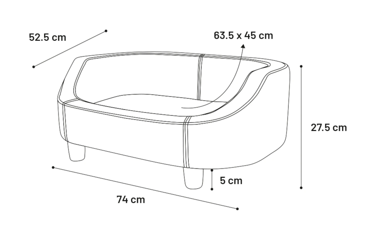 Flamingo Sofa Emerald Vert M 74x52,5x27,5 Cm 3 Flamingo Sofa Emerald Vert M 74x52,5x27,5 Cm – Image 3