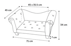 Flamingo Sofa Maximilien Gris 71x45x34cm 10 Flamingo Sofa Maximilien Gris 71x45x34cm -Pet Market Soldes 520605 T 01