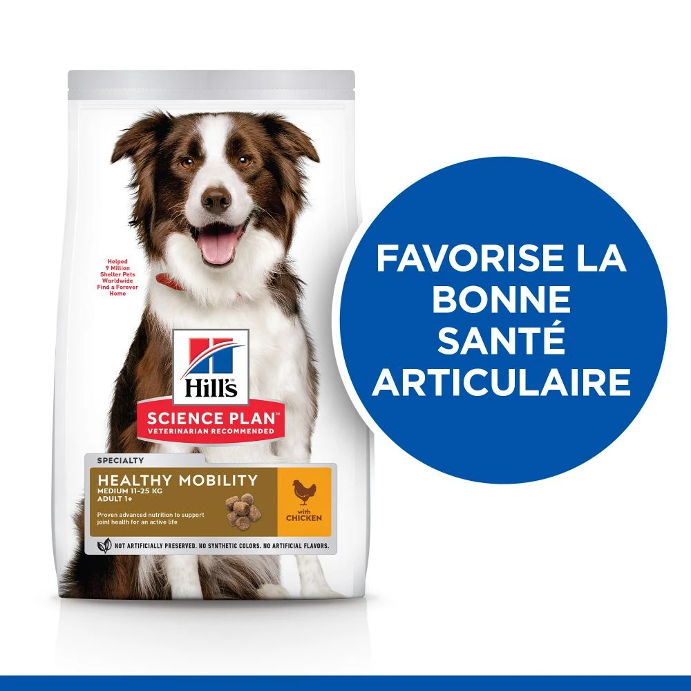 Hill's Science Plan Adult Healthy Mobility Croquettes Pour Chien Medium Au Poulet 14Kg 3 Hill's Science Plan Adult Healthy Mobility Croquettes Pour Chien Medium Au Poulet 14Kg – Image 3