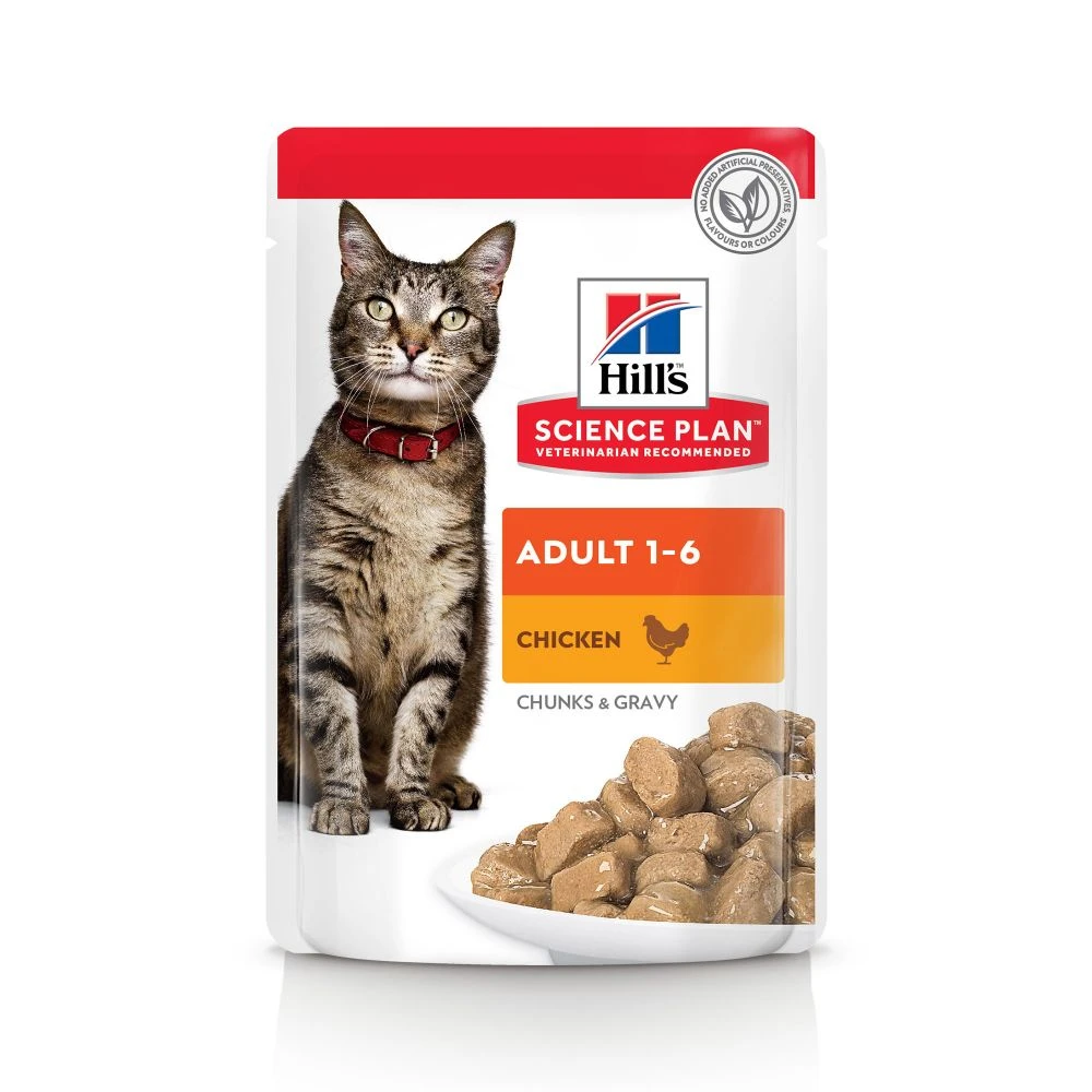 Hill's Science Plan Adult Multipack 12 Sachets De 85gr Repas Pour Chat Poulet, Bœuf Et Poisson 3 Hill's Science Plan Adult Multipack 12 Sachets De 85gr Repas Pour Chat Poulet, Bœuf Et Poisson – Image 3