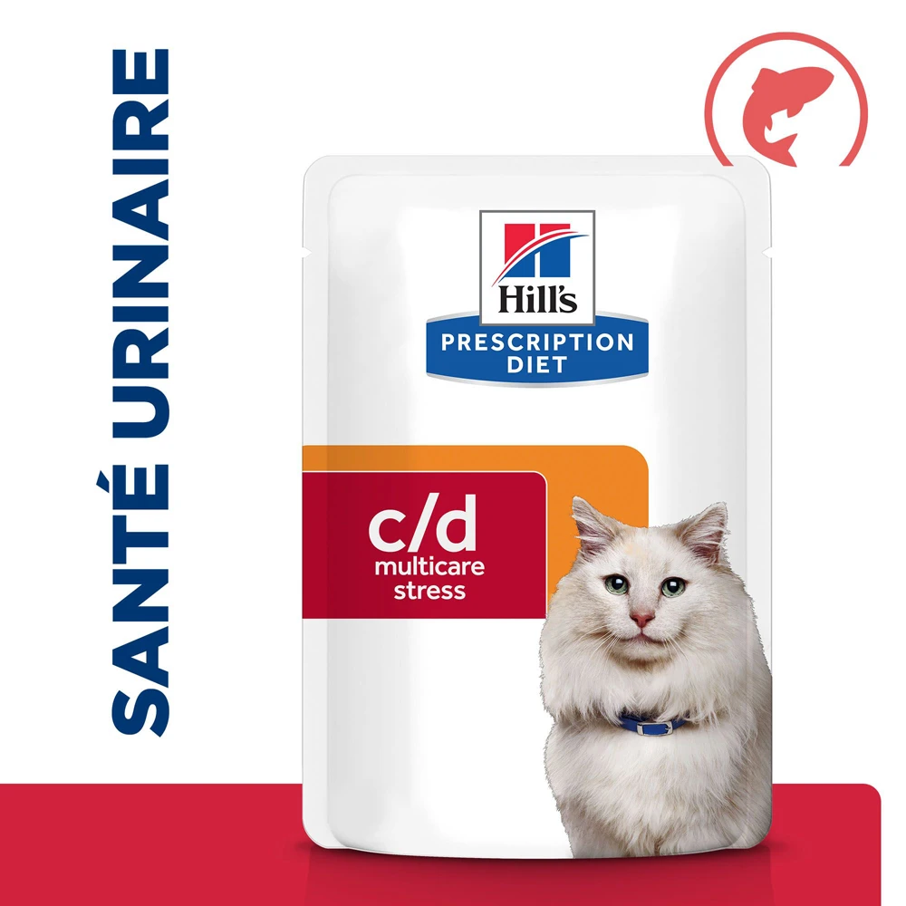 Hill's Prescription Diet C/D Urinary Stress Sachets Pour Chat Au Saumon - 12 X 85g 2 Hill's Prescription Diet C/D Urinary Stress Sachets Pour Chat Au Saumon - 12 X 85g – Image 2