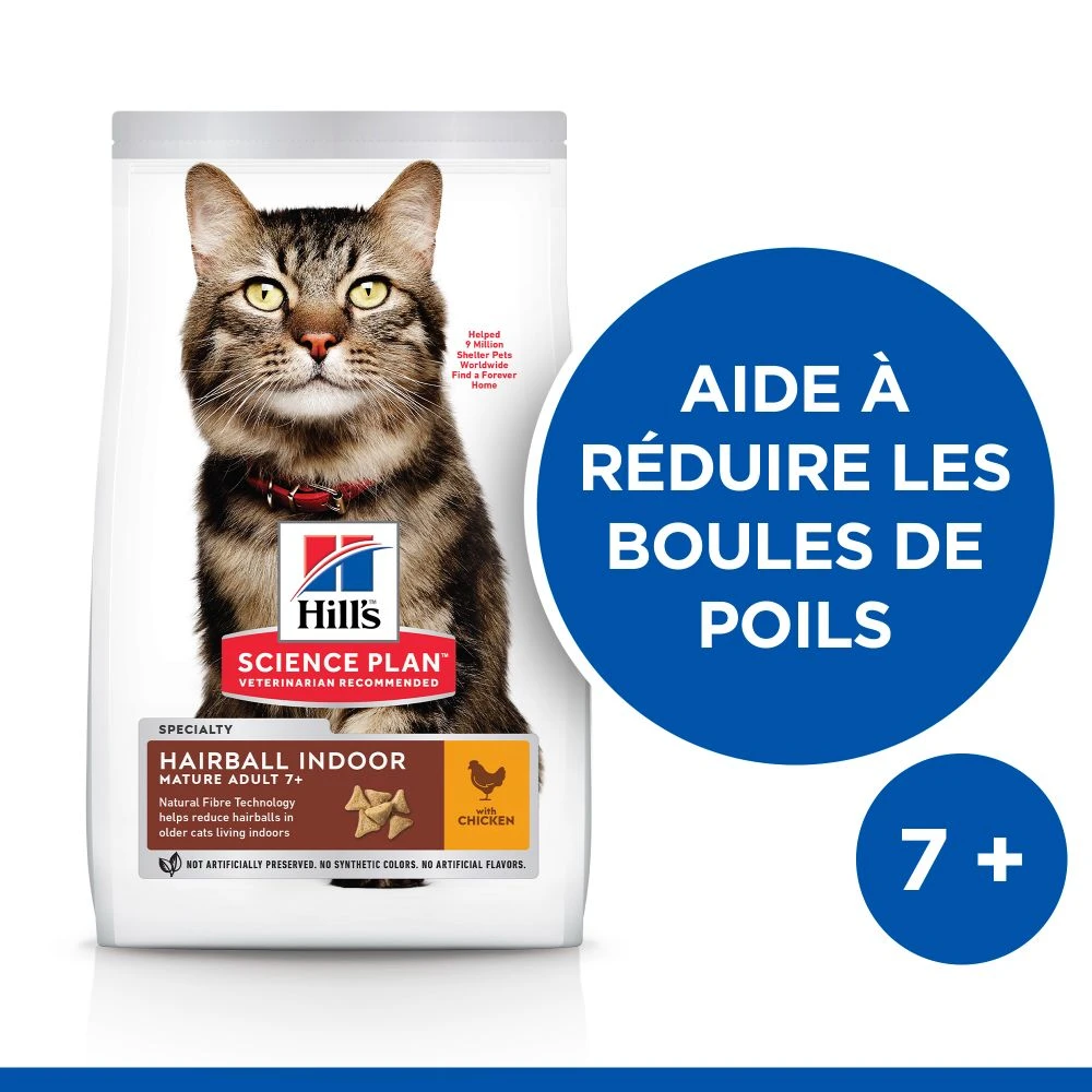 Hill's Science Plan Adult Hairball Indoor Croquettes Pour Chat Sénior D'intérieur Au Poulet 1,5 Kg 2 Hill's Science Plan Adult Hairball Indoor Croquettes Pour Chat Sénior D'intérieur Au Poulet 1,5 Kg – Image 2