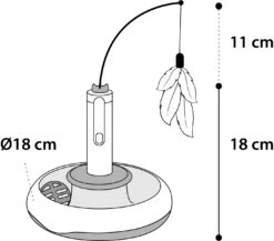 Flamingo Jouet Chat Plaque Plume Et Balle 20x20x29cm -Pet Market Soldes 7ddb4f2986b496da020f91ca698a216b273d964c8e48ca1225e49546abc3aef1