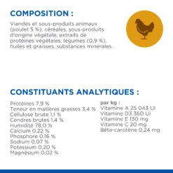 HILL'S SCIENCE PLAN HEALTHY CUISINE MIJOTÉS POUR CHAT ADULTE STÉRILISÉ AU POULET ET AU SAUMON 12X80G -Pet Market Soldes Hills science plan chat adult sterilised cat healthy cuisine mijotes sachet repas poulet saumon 12x80g 6 FR