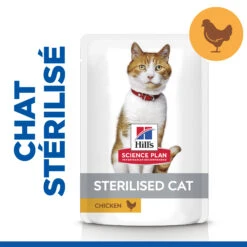 Hill's Science Plan Adult Sterilised Croquettes Et Boîtes Pour Chat Stérilisé -Pet Market Soldes Hills science plan chat adult sterilised sachet repas pack mixte poulet dinde saumon truite 1 FR 2