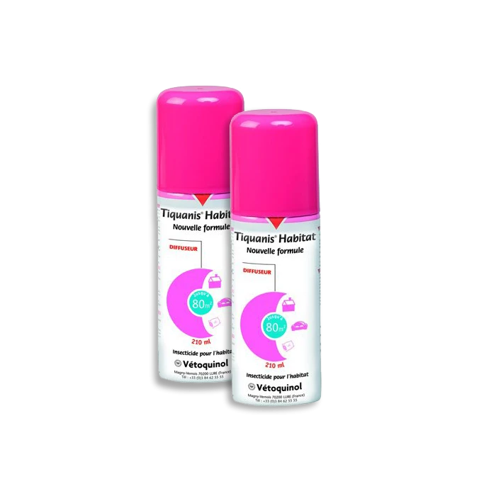 Vetoquinol TIQUANIS Habitat Diffuseur - Lot De 2 Diffuseurs De 210ml 1 Vetoquinol TIQUANIS Habitat Diffuseur - Lot De 2 Diffuseurs De 210ml