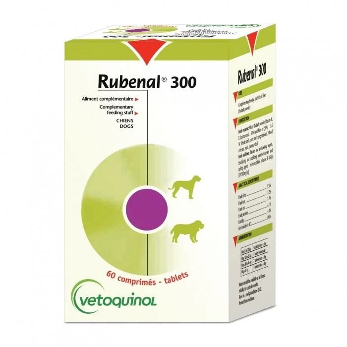 Vetoquinol Rubénal 300 Mg - 60 Cprs 1 Vetoquinol Rubénal 300 Mg - 60 Cprs