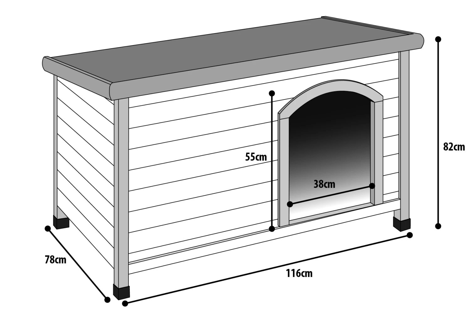 Flamingo Niche Chien Plano 116x82x79cm 2 Flamingo Niche Chien Plano 116x82x79cm – Image 2