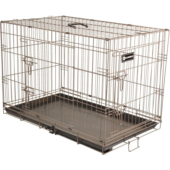 Flamingo Cage Pour Chien Ebo Taupe XXL 76x124x83cm 1 Flamingo Cage Pour Chien Ebo Taupe XXL 76x124x83cm