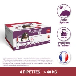 CEVA Vectra 3D -Pet Market Soldes vectra 3d 40kg 12pip 1